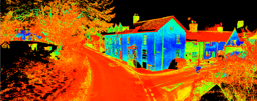 Point cloud of Clun from mobile mapping